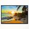 Designart - Sunset in Tropical Beach - Landscape Photography Canvas Print in Black Frame